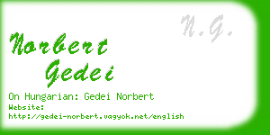 norbert gedei business card